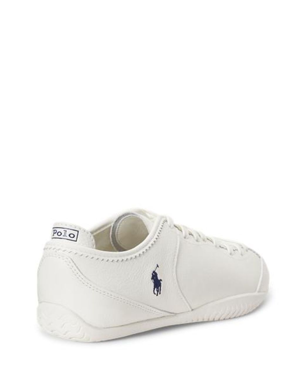 Polo Ralph Lauren White Panelled Leather Low-Top Trainer