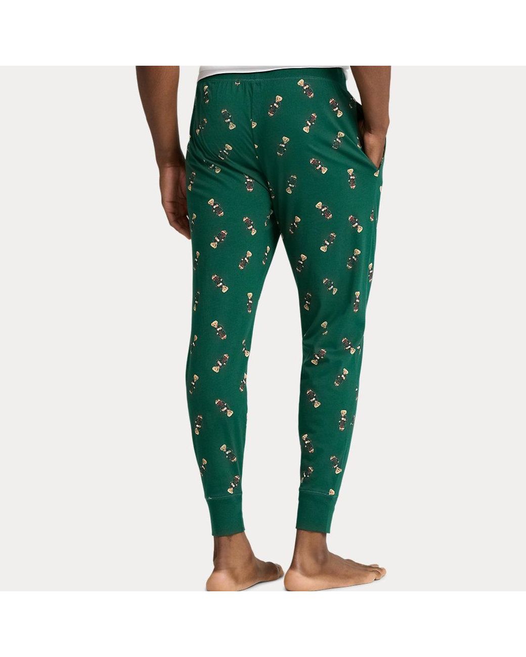 Ralph Lauren Polo Bear Jersey Sleep Jogger in Green for Men Lyst