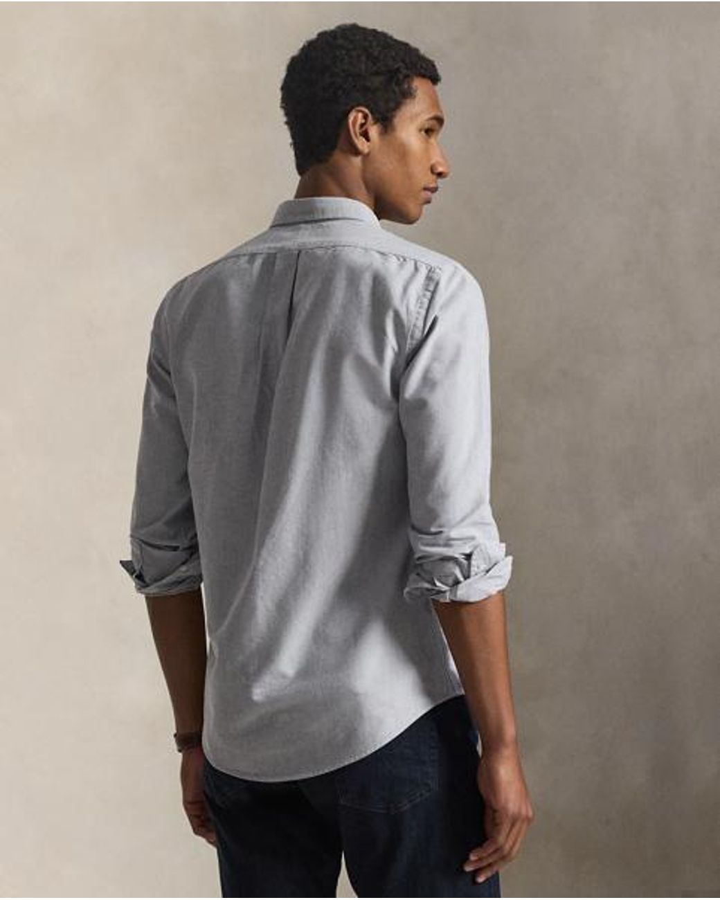Polo Ralph Lauren Gray Slim Fit Oxford Shirt for men
