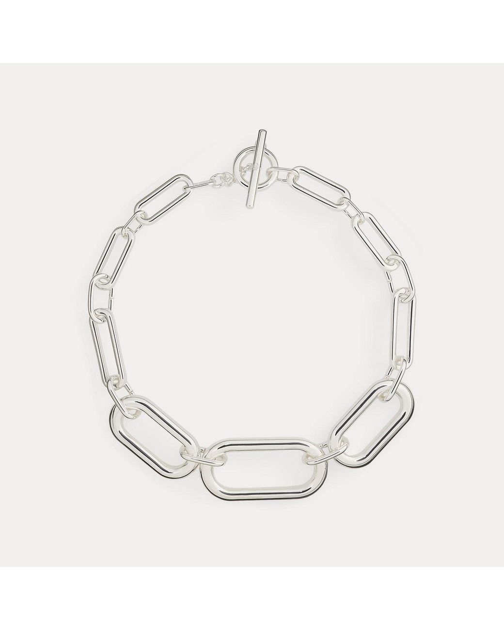 Ralph Lauren Metallic Plated Link Collar Necklace