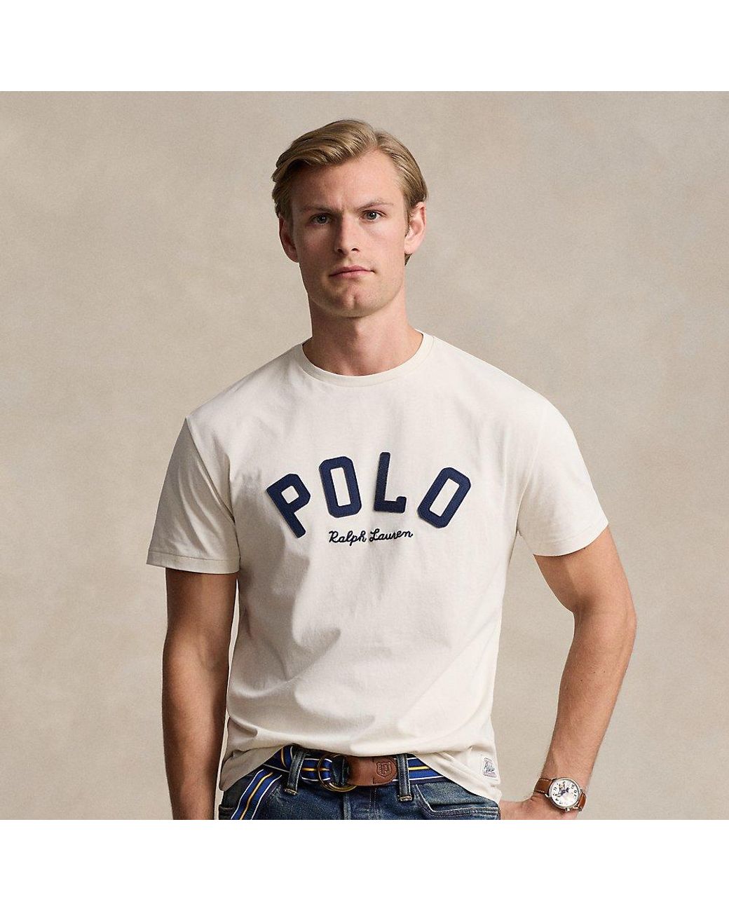 Polo Ralph Lauren Classic Fit Logo Jersey T shirt in White for Men Lyst UK