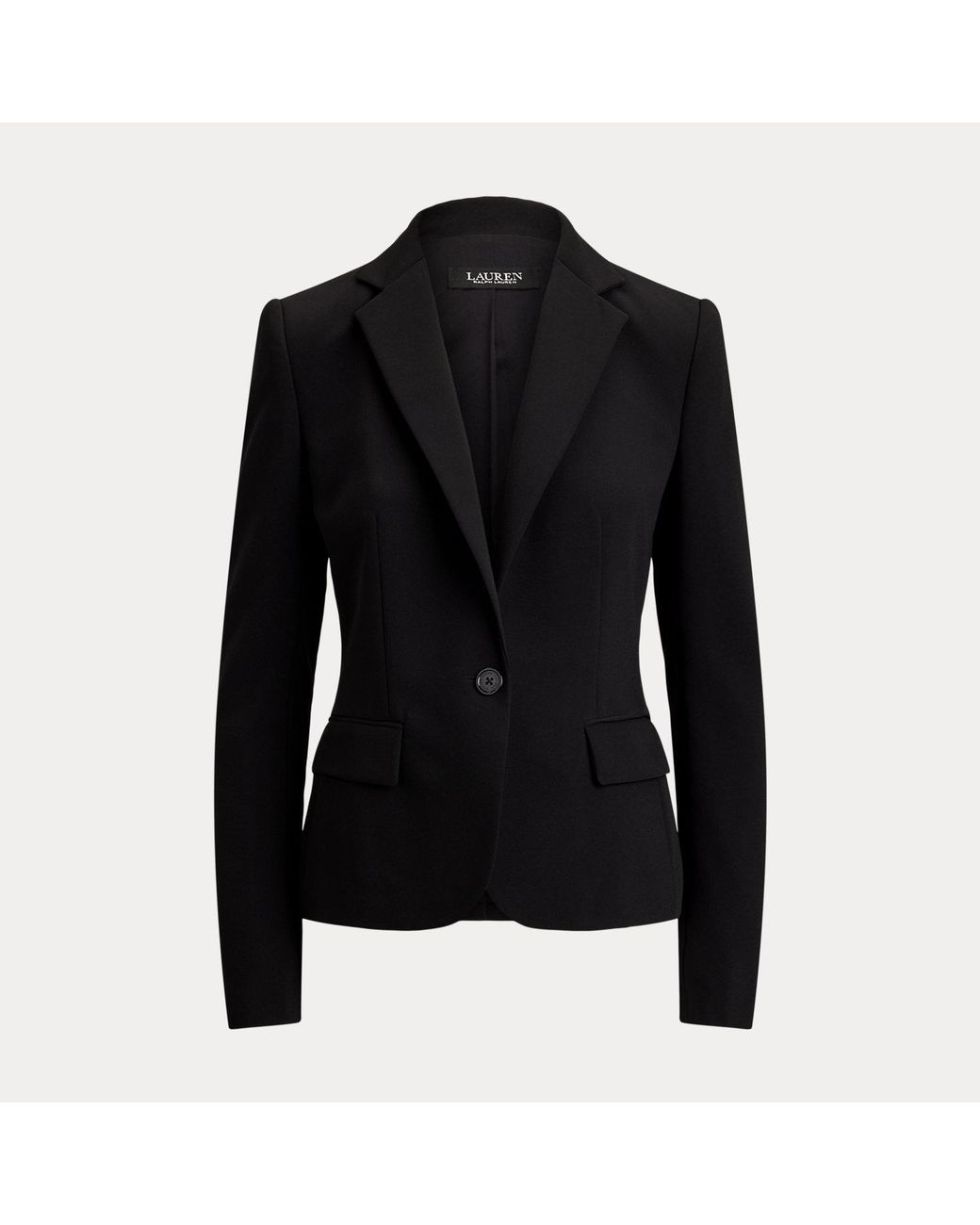 Ralph Lauren Black Stretch Crepe Blazer