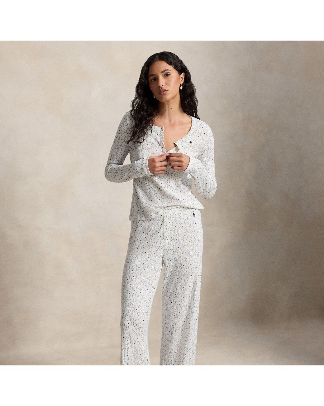 Polo Ralph Lauren Natural Pointelle Henley Pyjama Set