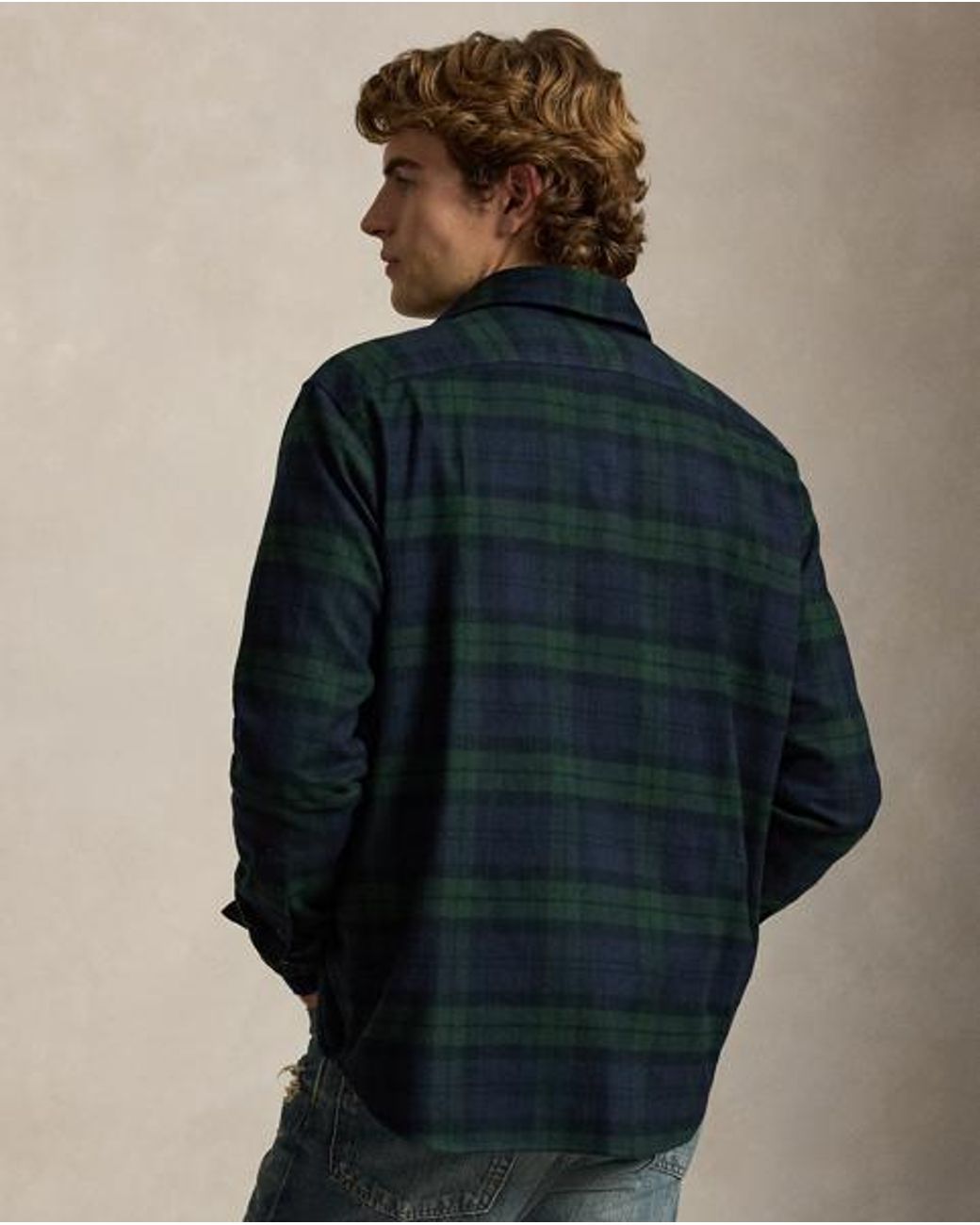 Polo Ralph Lauren Blue Classic Fit Plaid Flannel Workshirt for men