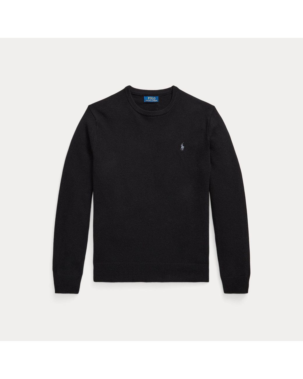 Polo Ralph Lauren Black Wool Crewneck Jumper for men
