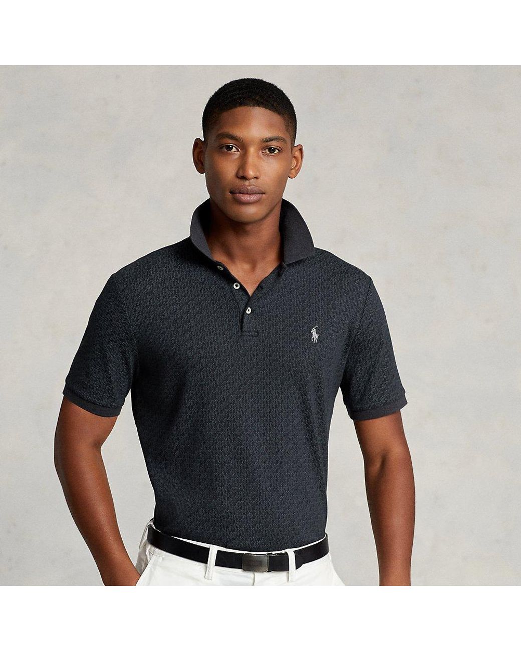 Ralph Lauren Classic Fit Soft Cotton Polo Shirt in Black for Men | Lyst