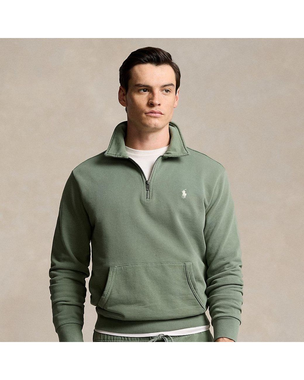 【送料関税込】Polo Ralph Lauren Loopback Half Zip Sweatshirt Loopback Fleece Quarter-Zip Sweatshirt for Men | Ralph