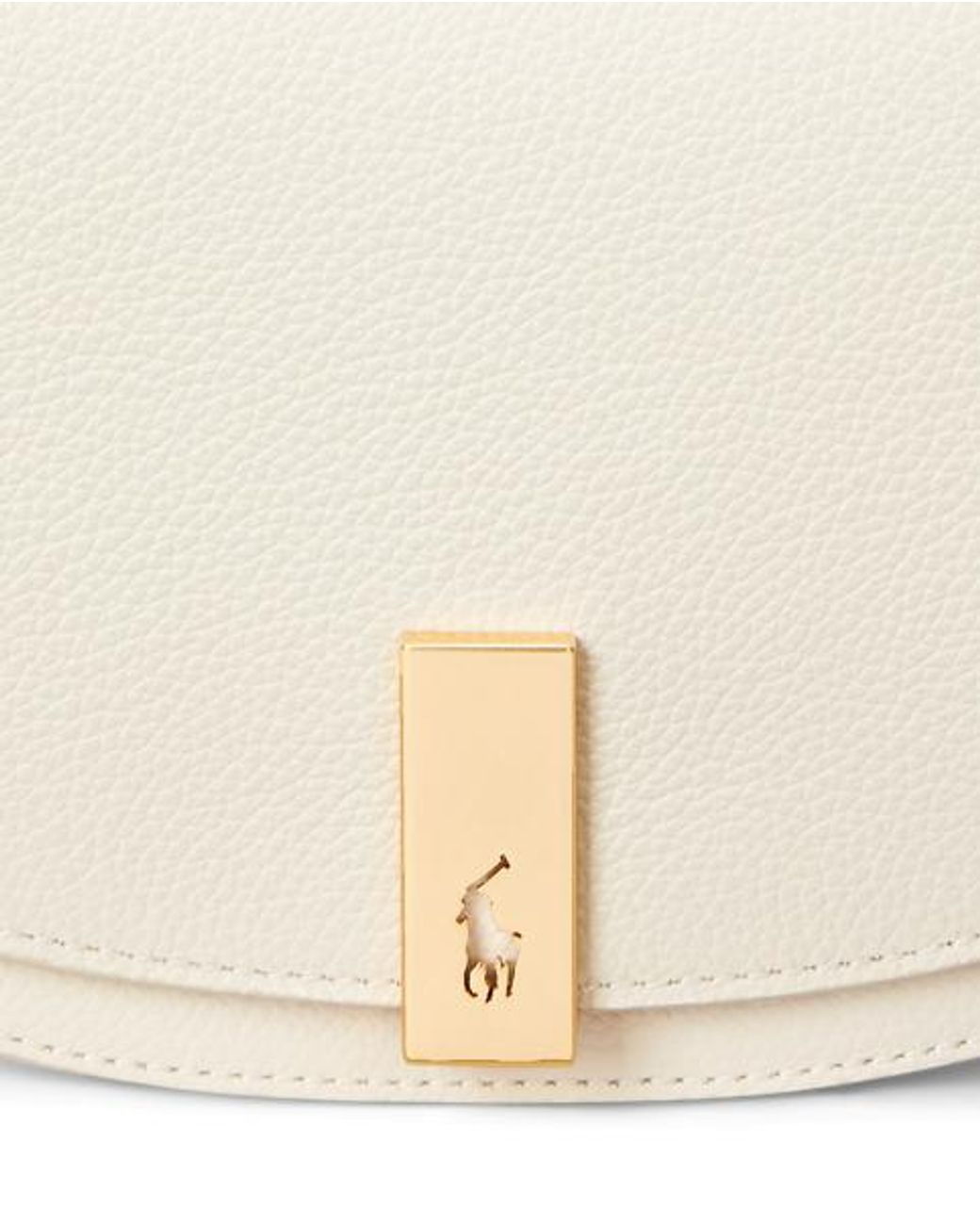 Polo Ralph Lauren Natural Polo Id Leather Saddle Bag