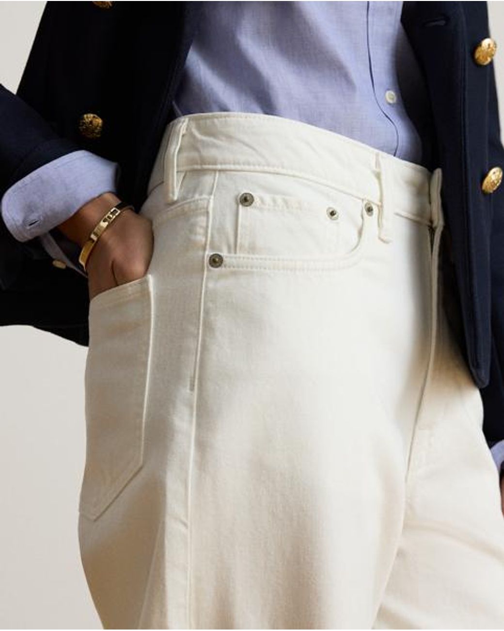 Ralph Lauren Blue High-Rise Barrel Jeans