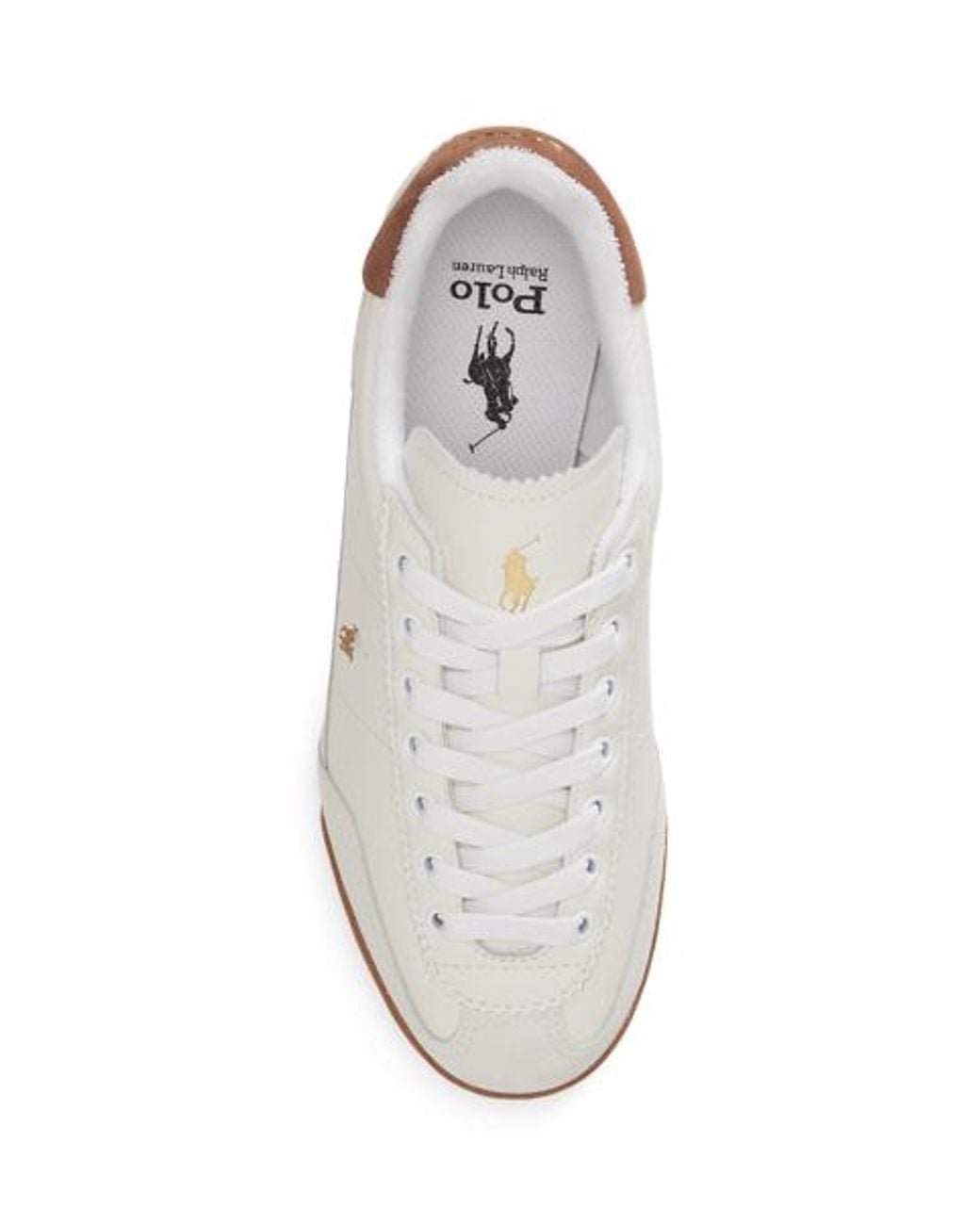 Polo Ralph Lauren White Hester Leather Trainer
