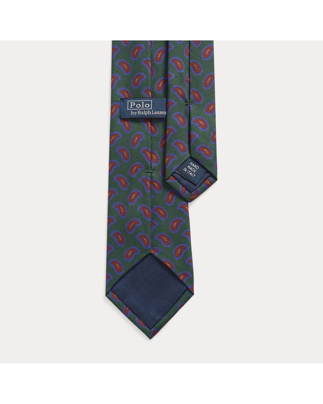 Polo Ralph Lauren Blue Pine-Print Silk Twill Tie for men