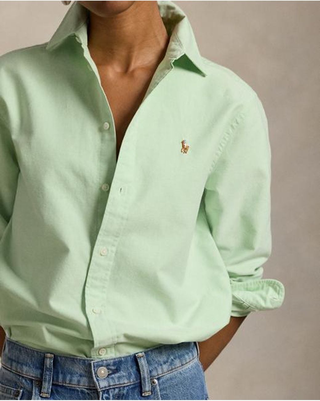 Polo Ralph Lauren Green The Iconic Classic Fit Oxford Shirt