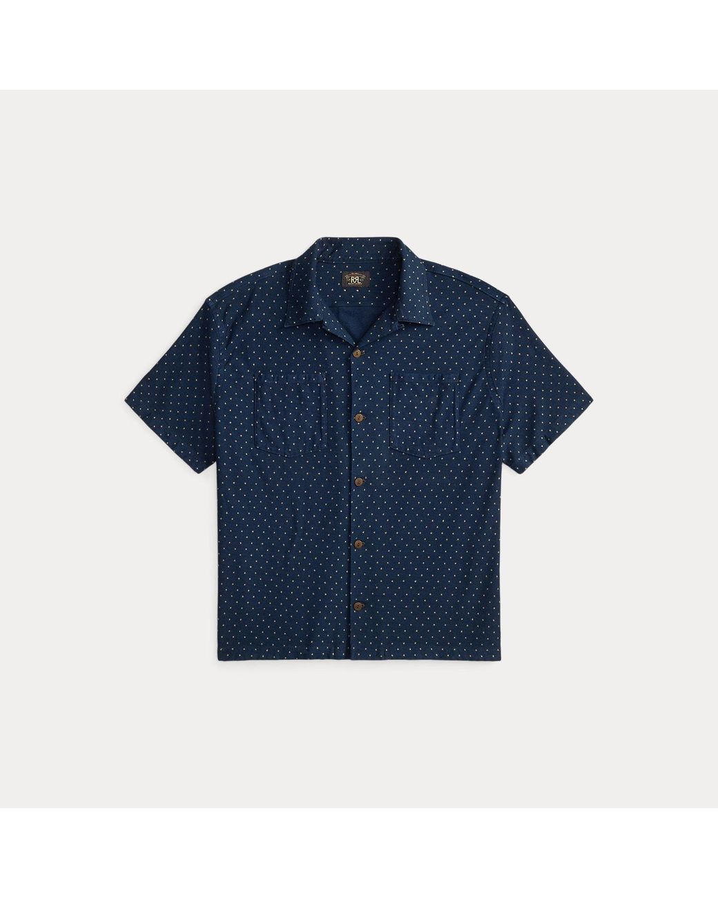 RRL Blue Star-Print Jersey Shirt for men