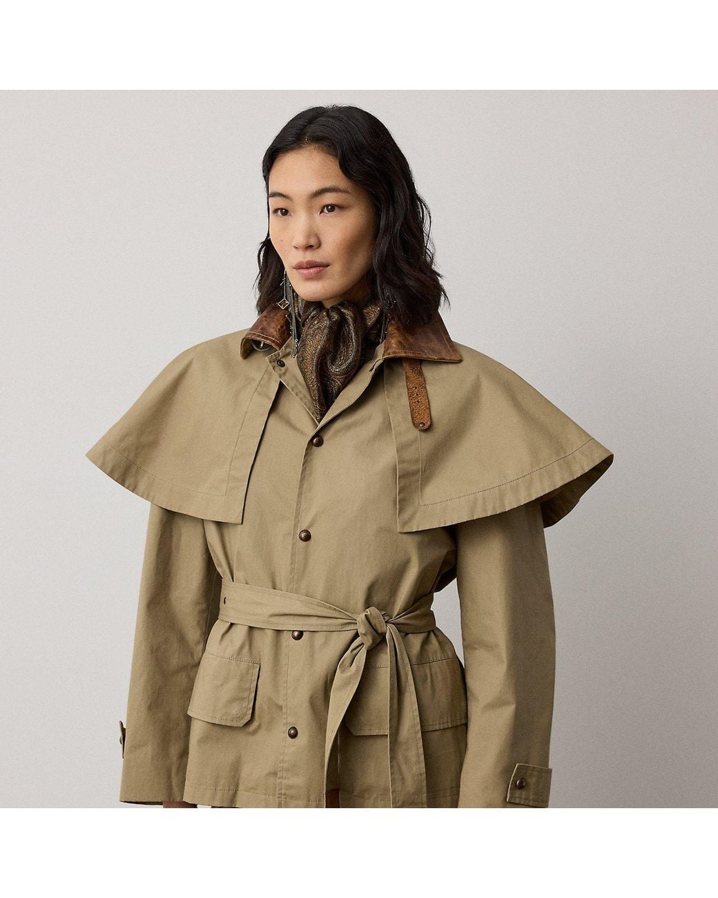 Ralph Lauren Brown Brannigan Cotton-Blend Coat