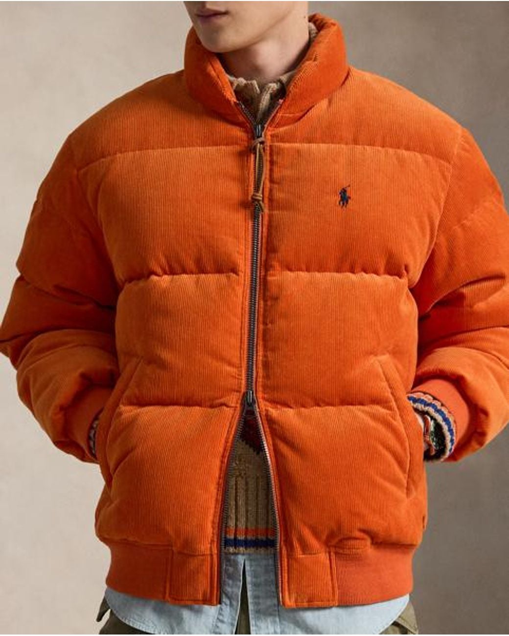 Polo Ralph Lauren Red The Wyoming Corduroy Down Jacket for men