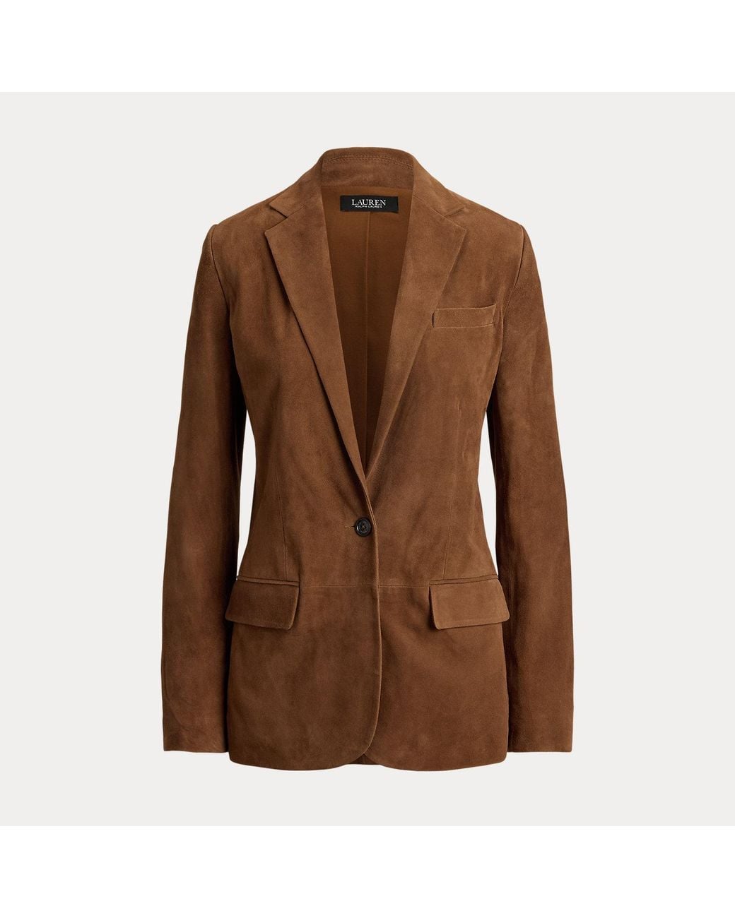 Ralph Lauren Brown Goat-Suede Blazer
