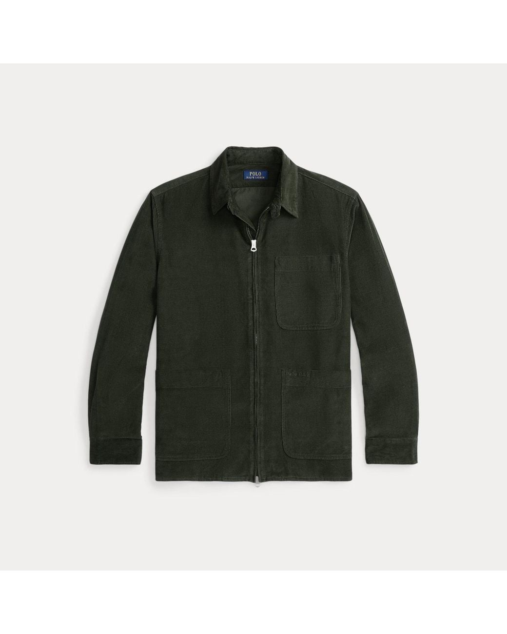 Polo Ralph Lauren Green Corduroy Full-Zip Overshirt for men