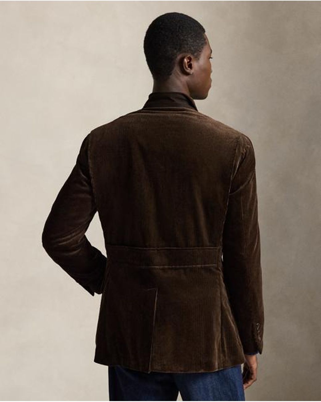 Polo Ralph Lauren Black Polo Tailored Fit Corduroy Suit Jacket for men