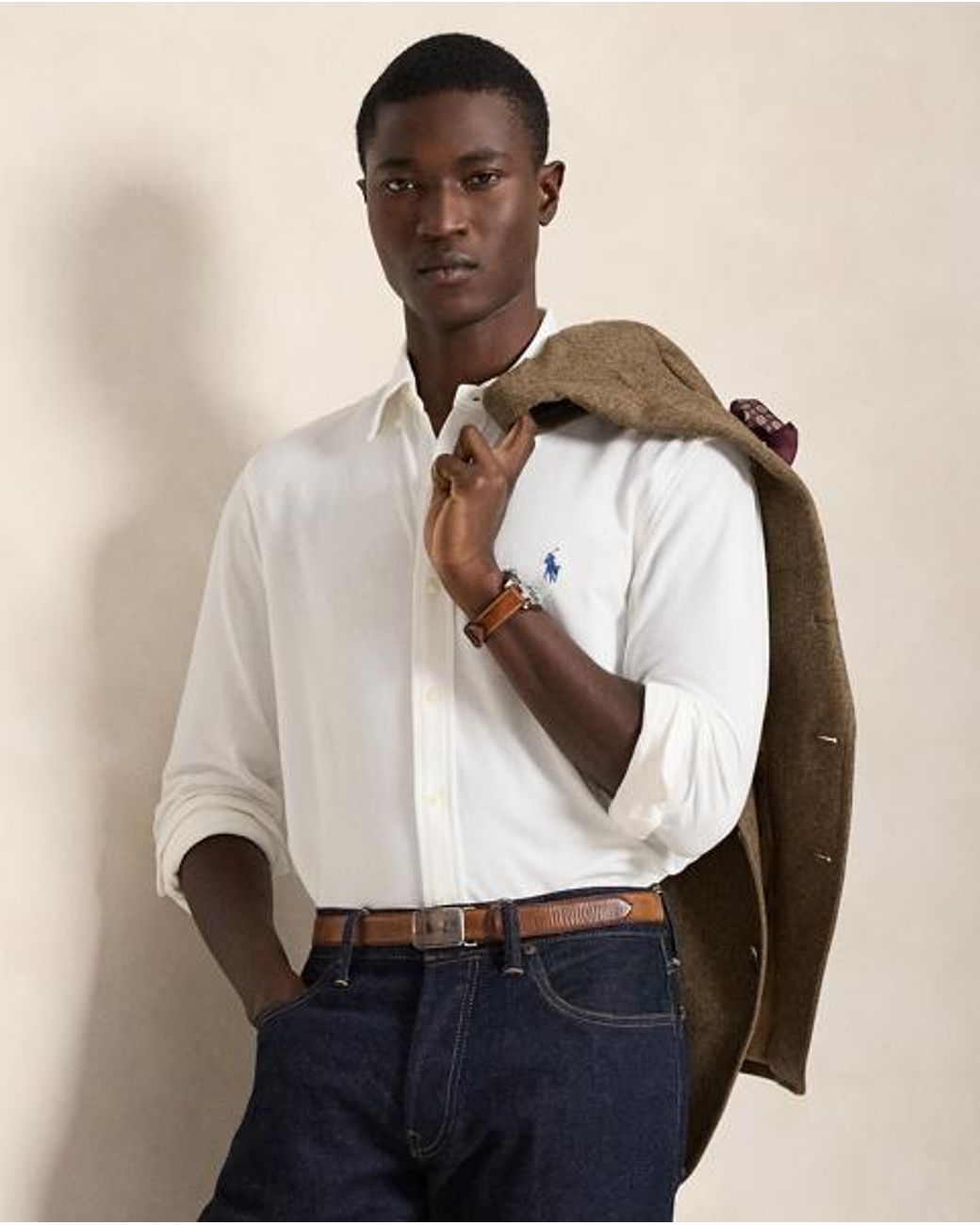 Polo Ralph Lauren White Featherweight Mesh Shirt for men