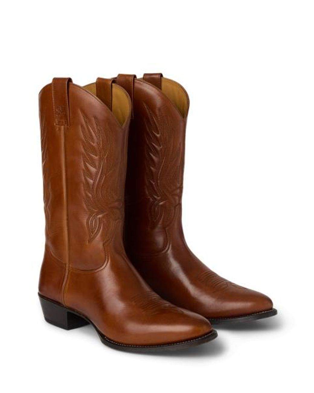 Ralph Lauren Brown Apos;S Leather Western Boots for men