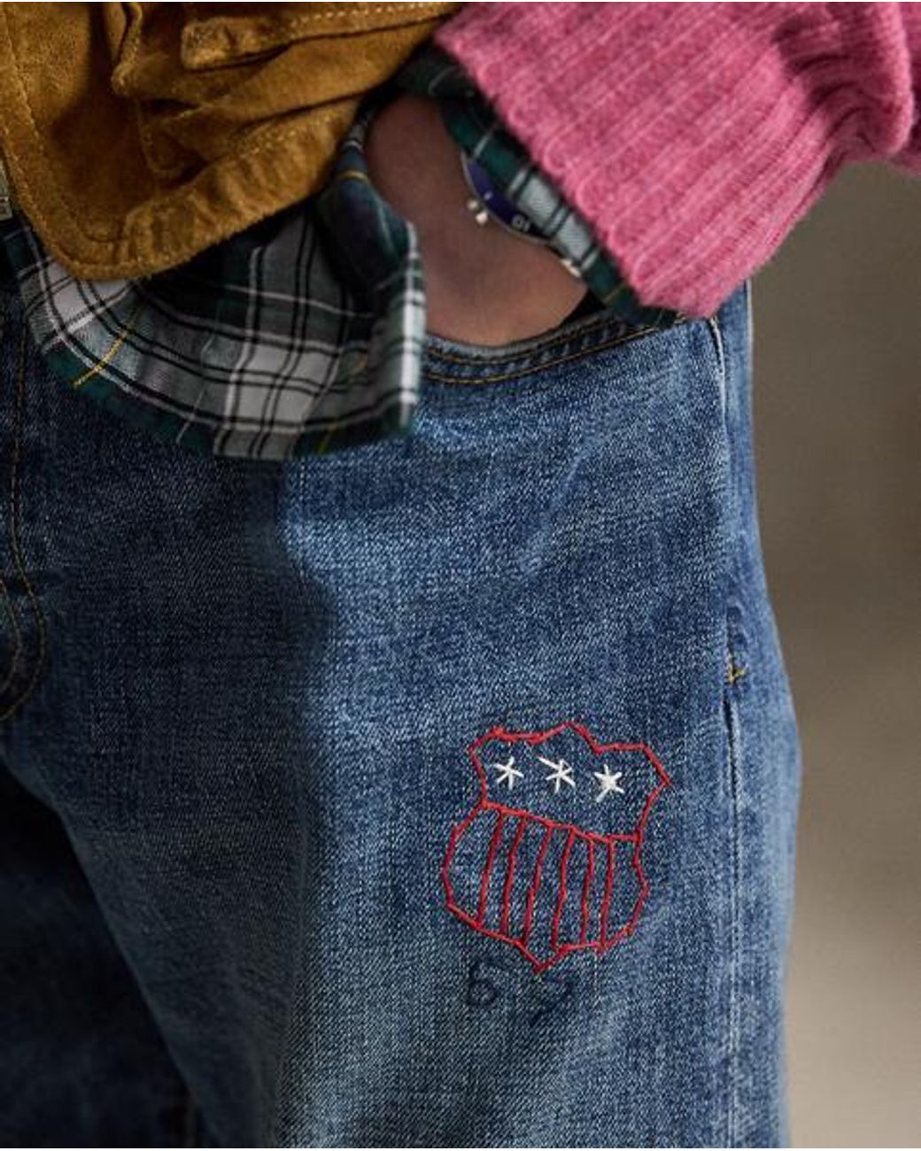 Polo Ralph Lauren Blue Hampton Straight Distressed Jean for men