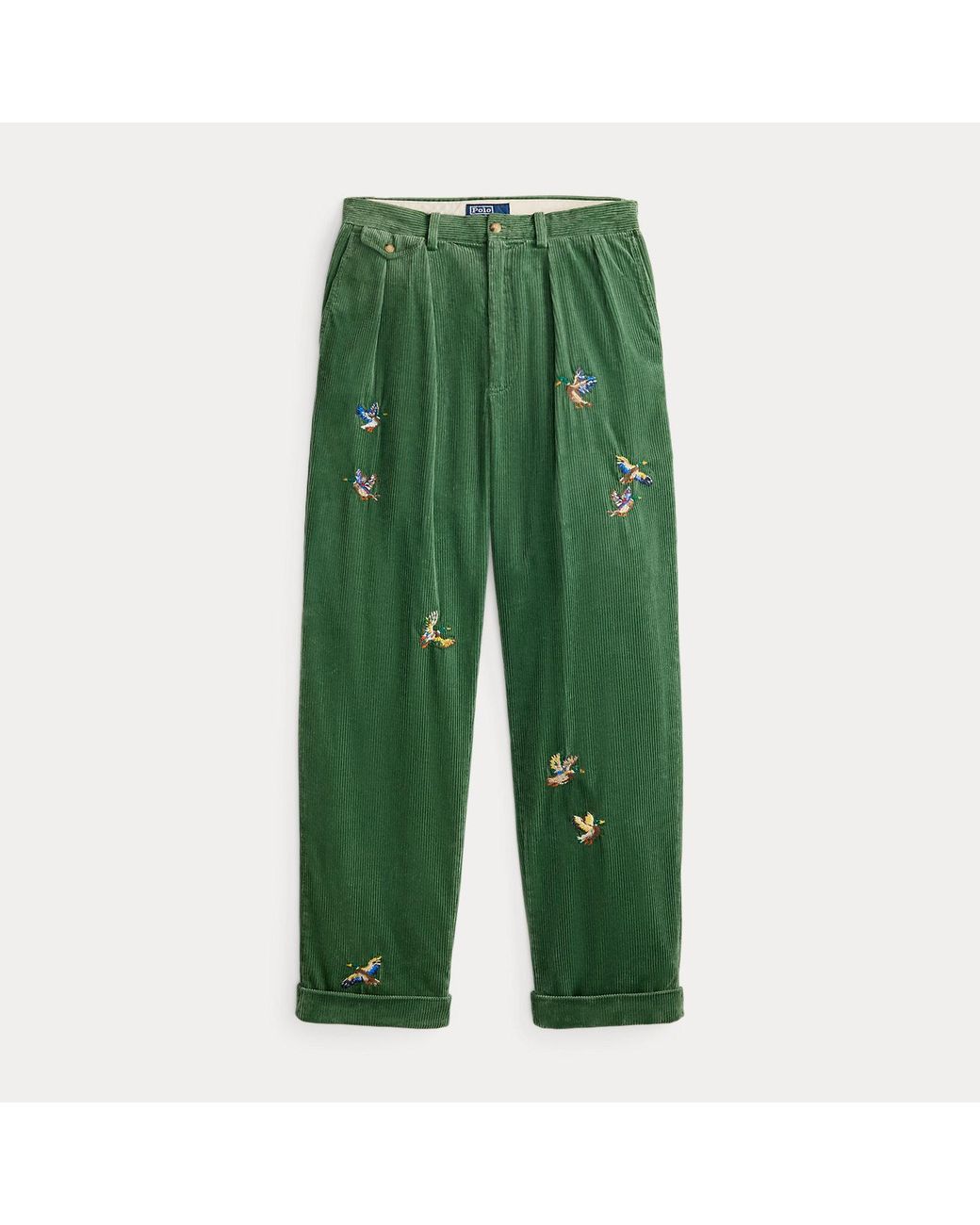 Polo Ralph Lauren Green Whitman Relaxed Fit Embroidered Pant for men