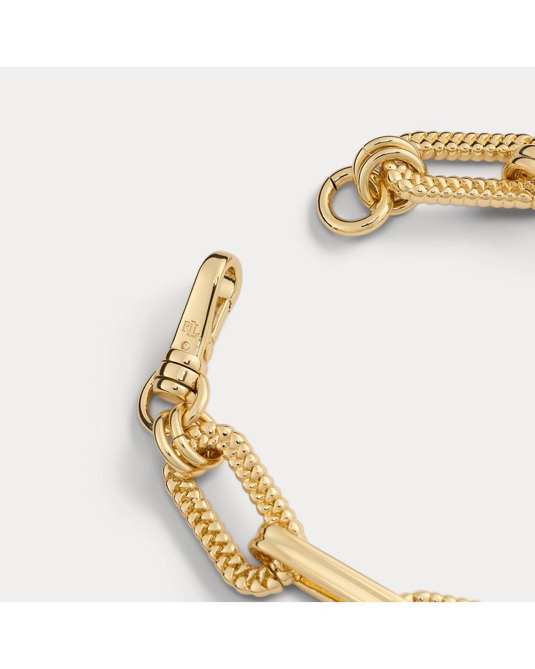 Ralph Lauren Metallic Plated Herringbone Link Bracelet