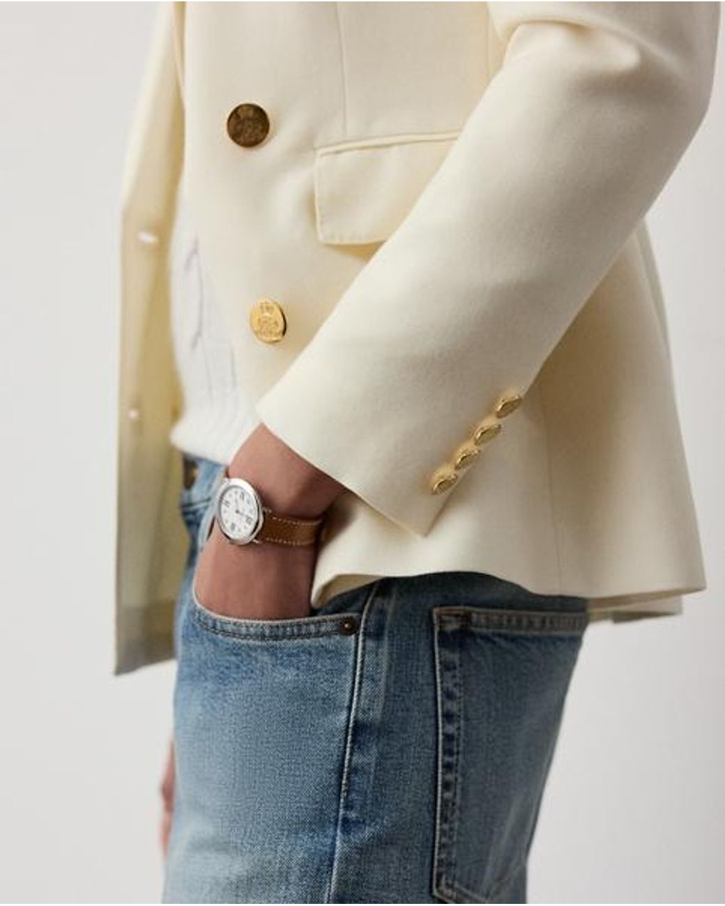 Ralph Lauren Natural Camden Cashmere Jacket