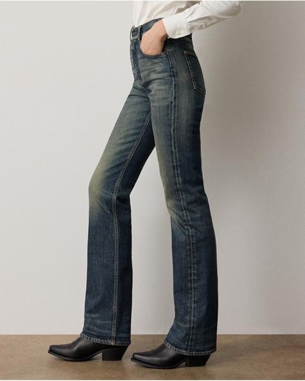 Ralph Lauren Black Kaida Relaxed Bootcut Jean