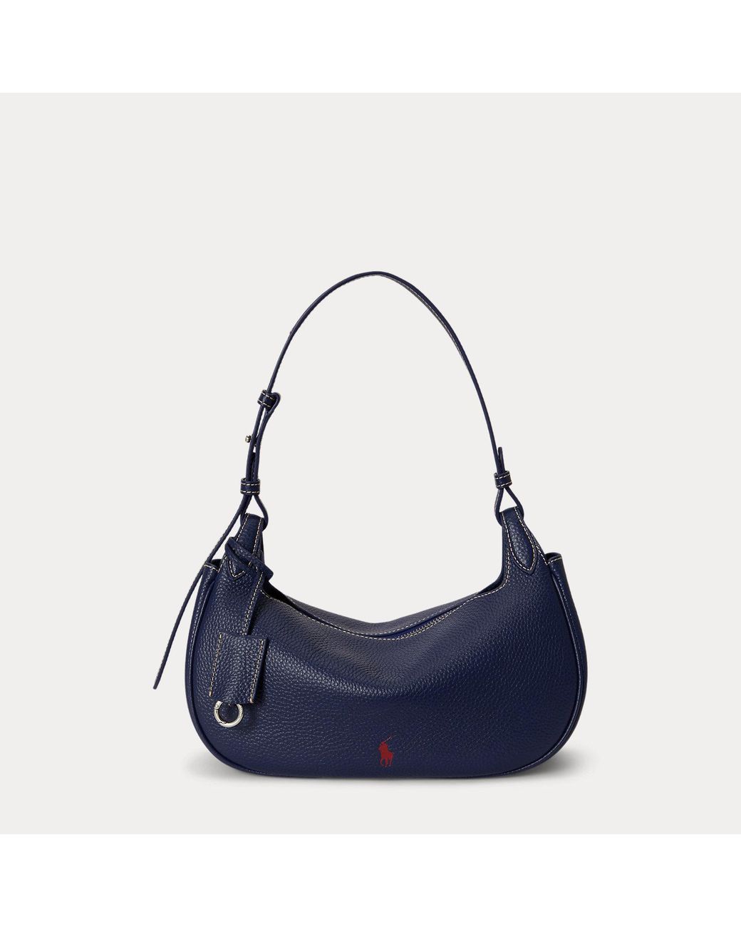 Ralph Lauren Blue Polo Play Leather Shoulder Bag