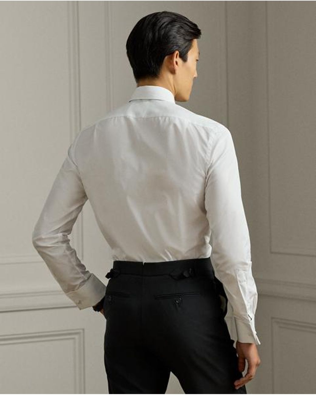 Ralph Lauren White Poplin French Cuff Shirt for men