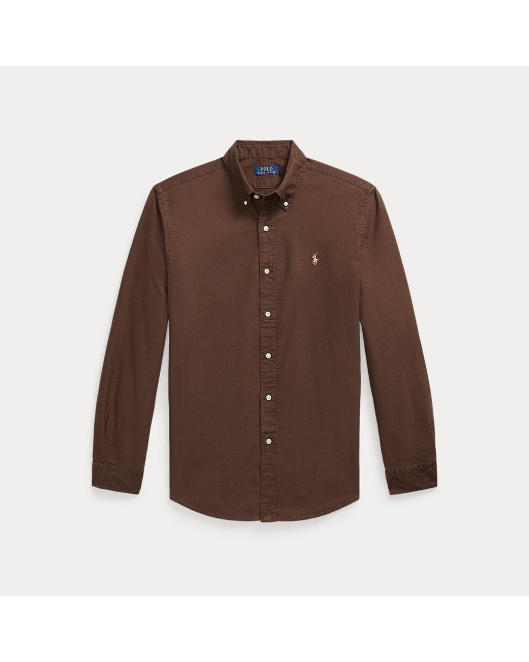 Polo Ralph Lauren Natural Custom Fit Garment-Dyed Oxford Shirt for men