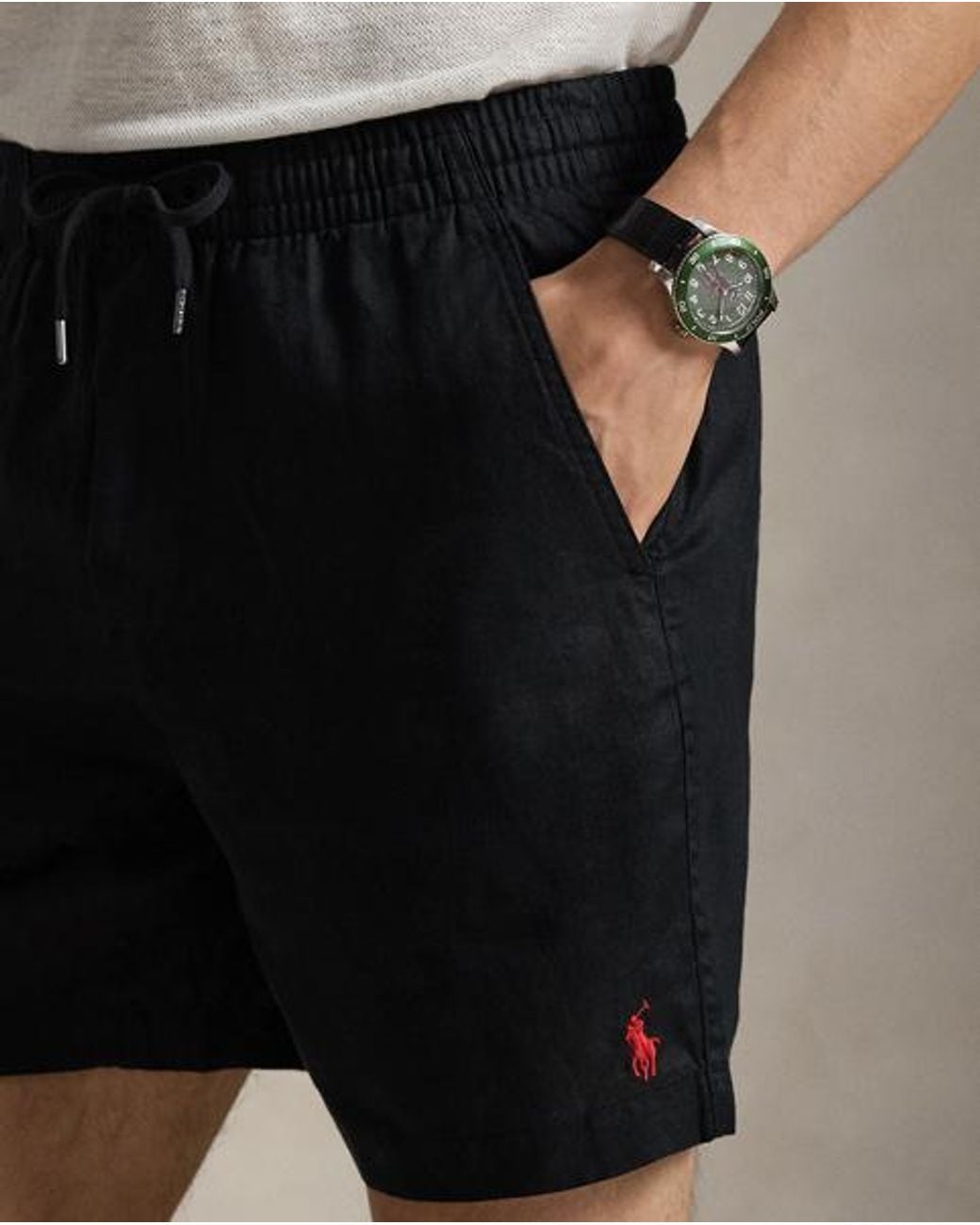 Polo Ralph Lauren White 15 Cm Polo Prepster Linen Shorts for men