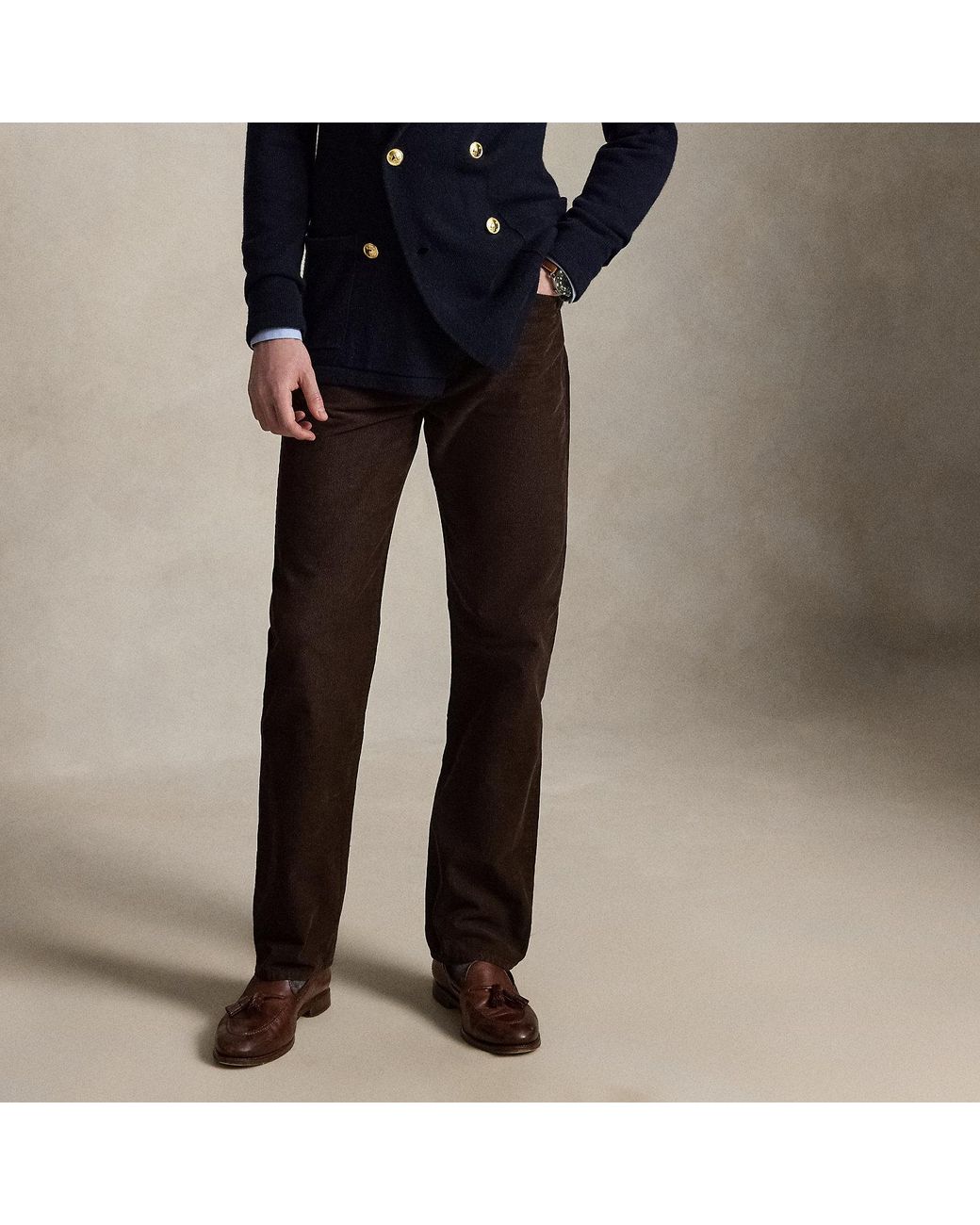 Polo Ralph Lauren Blue Straight Fit Corduroy Trouser for men
