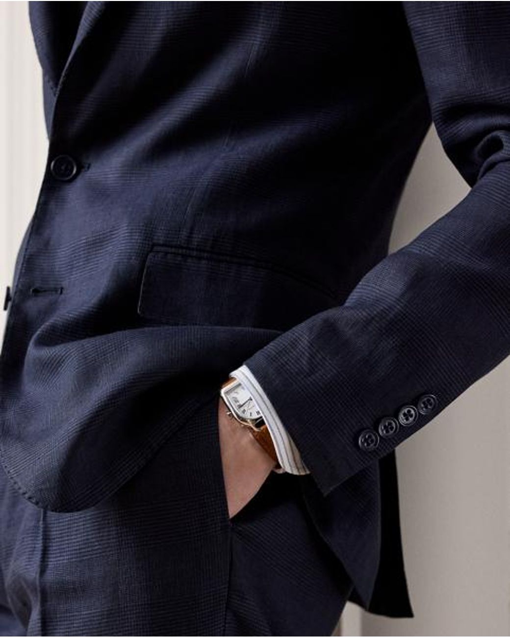 Ralph Lauren Blue Kent Hand-Tailored Plaid Suit Jacket for men