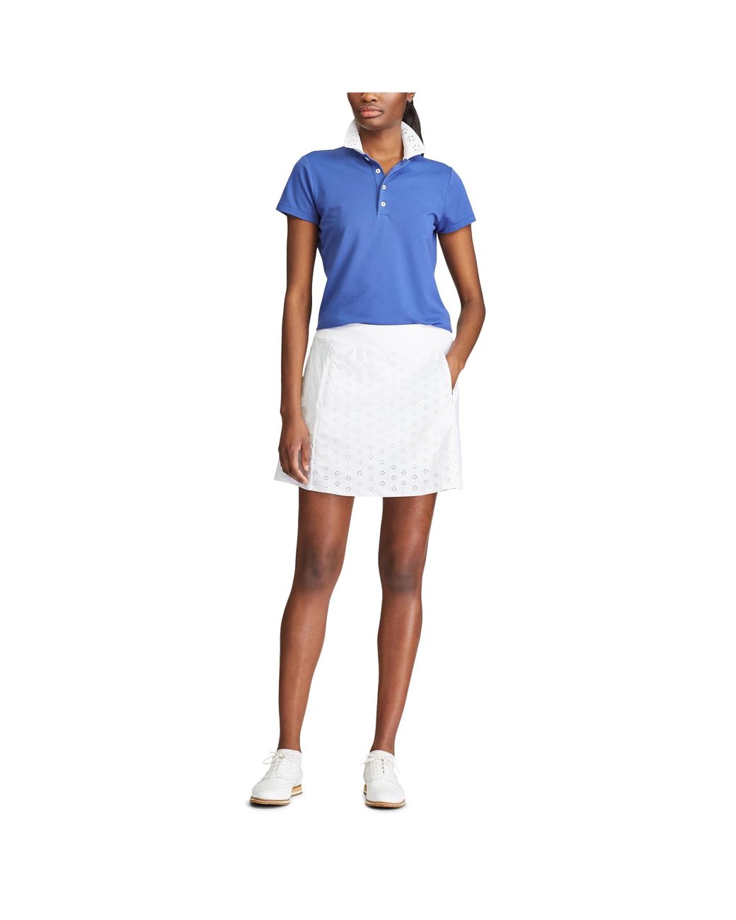 Ralph Lauren Eyelet Golf Skort in White Lyst