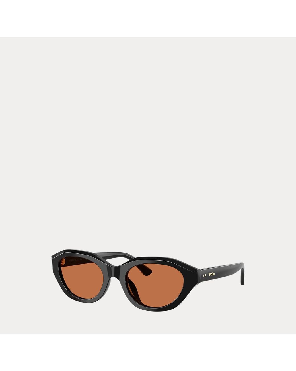 Polo Ralph Lauren Black Polo Rectangle Cat-Eye Sunglasses