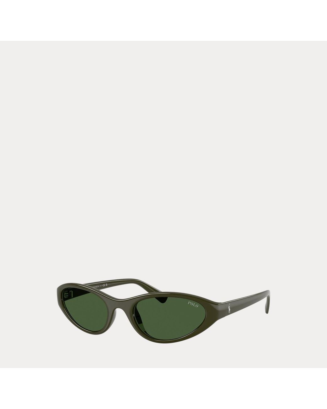 Polo Ralph Lauren Green Polo Pony Rectangular Sunglasses for men