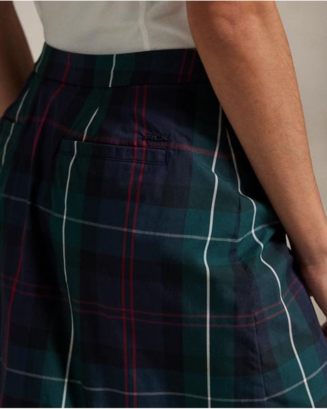 Ralph Lauren Blue Ralph Lauren Plaid Performance Long Skort
