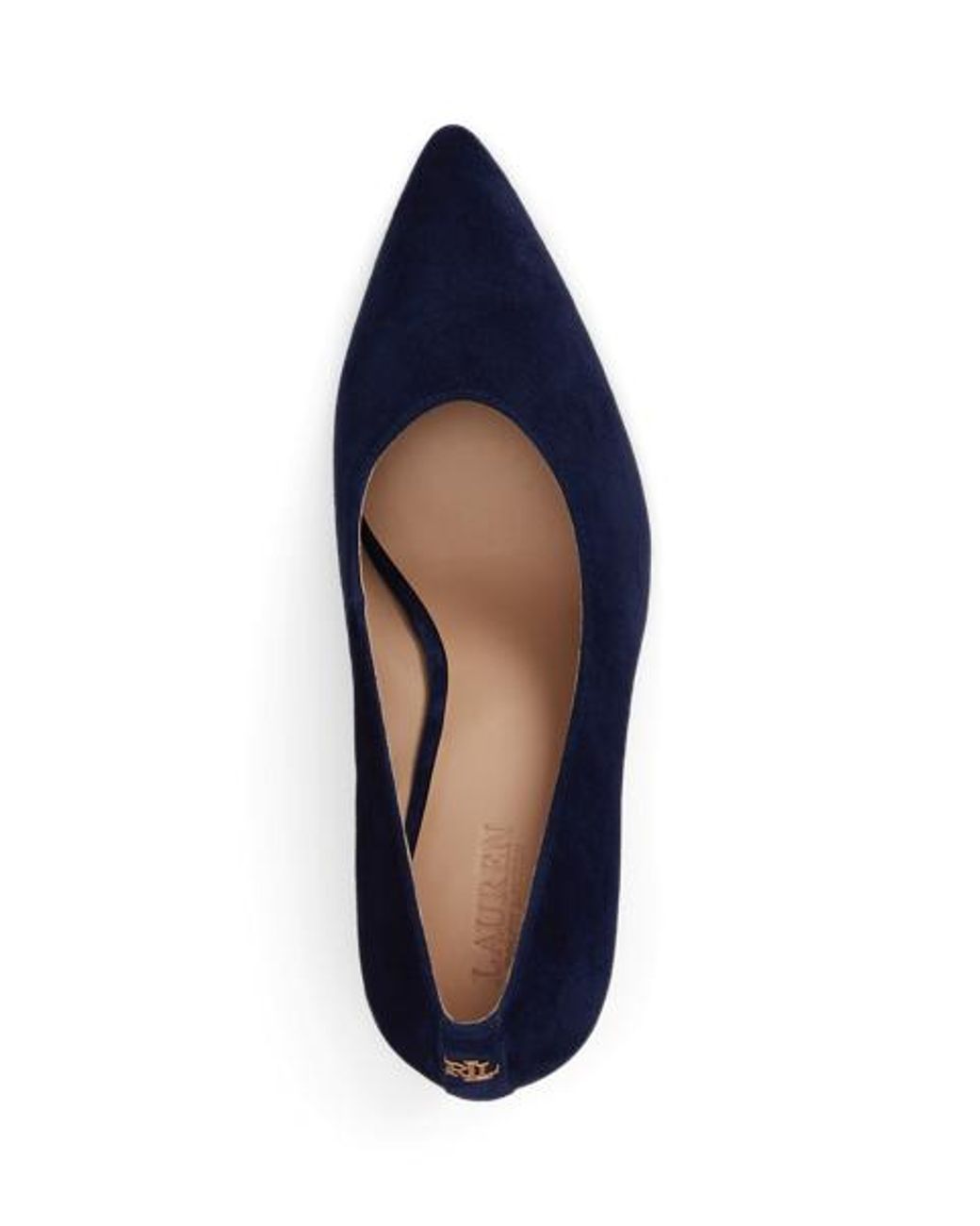 Ralph Lauren Blue Gracy Sheep-Suede Pump