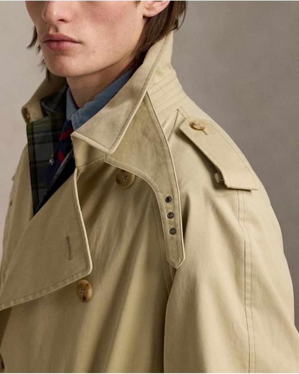 Polo Ralph Lauren Natural Lightweight Twill Trench Coat for men