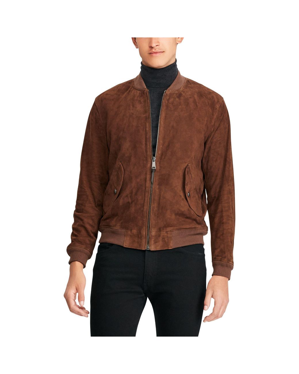 Polo Ralph Lauren Bomber Jacket in Brown Men | Lyst