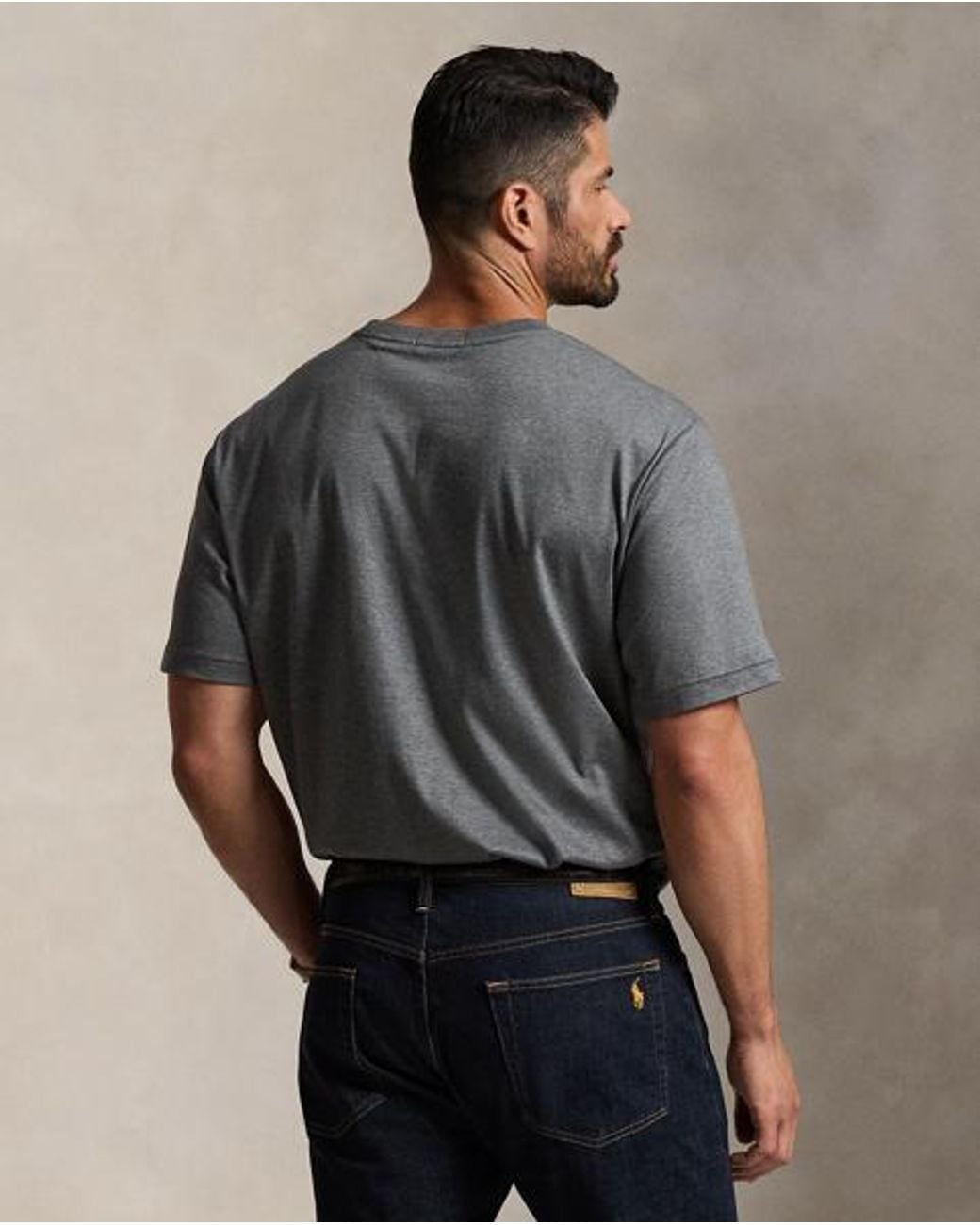 Ralph Lauren Gray Soft Cotton Crewneck T-Shirt for men
