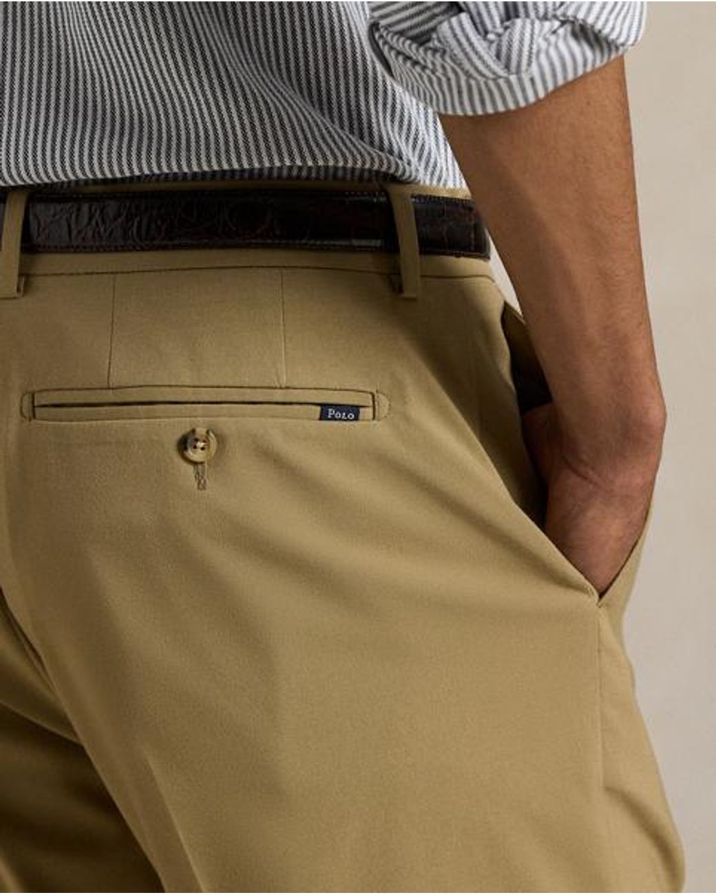 Polo Ralph Lauren Blue Manhasset Stretch Straight Fit Trousers for men