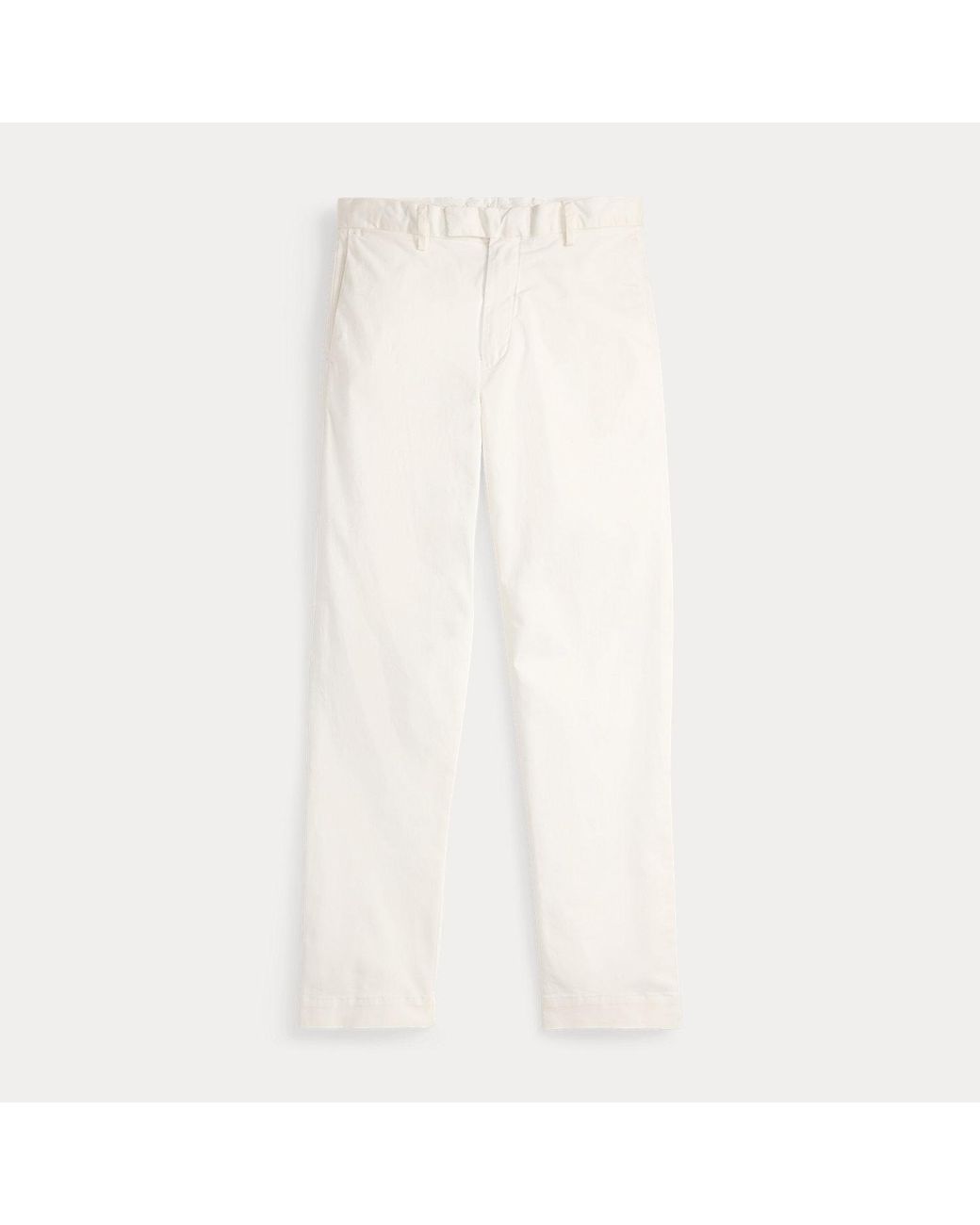 Ralph Lauren White Jarrett Slim Fit Sateen Trouser for men