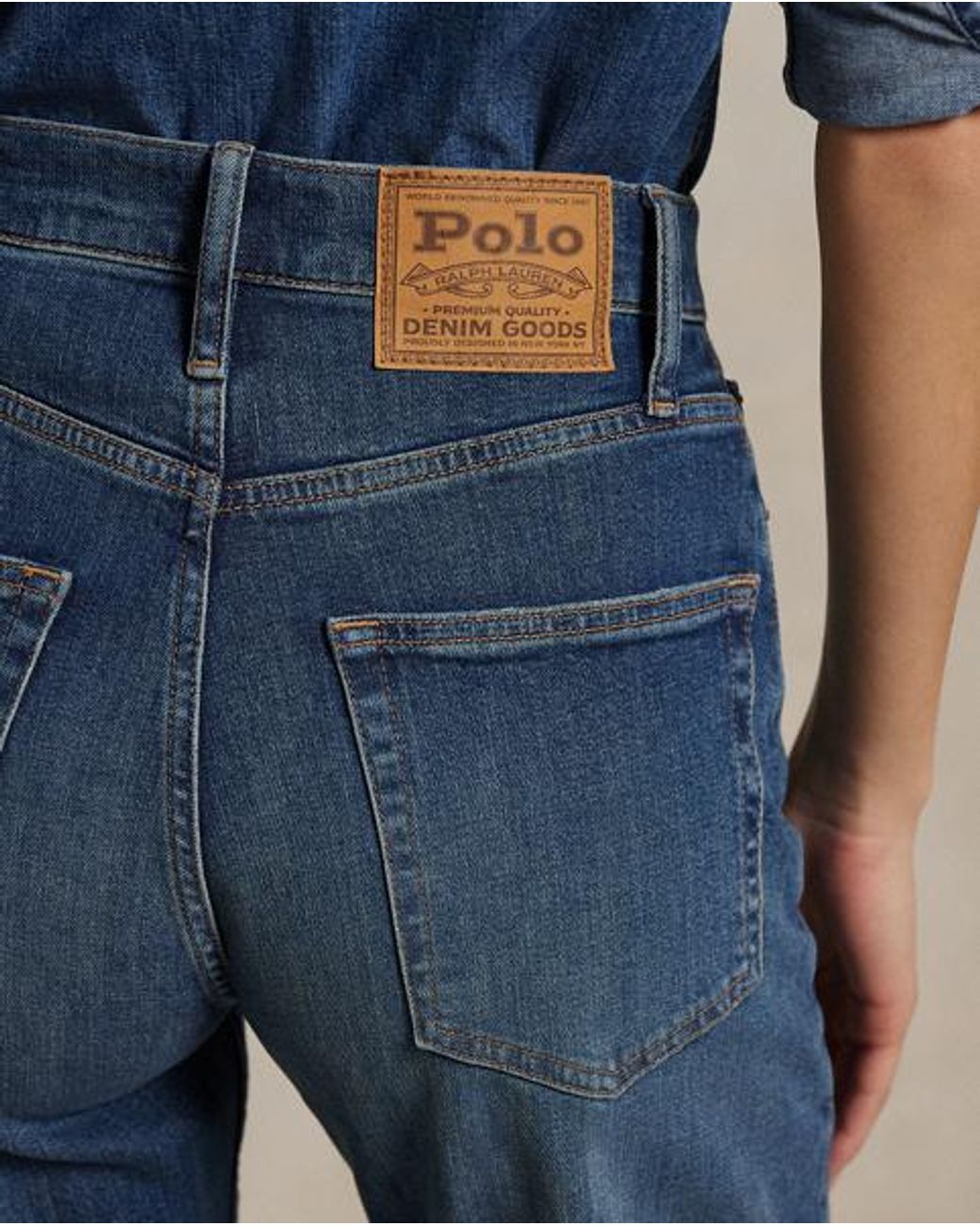 Polo Ralph Lauren Blue High-Rise Straight Jean