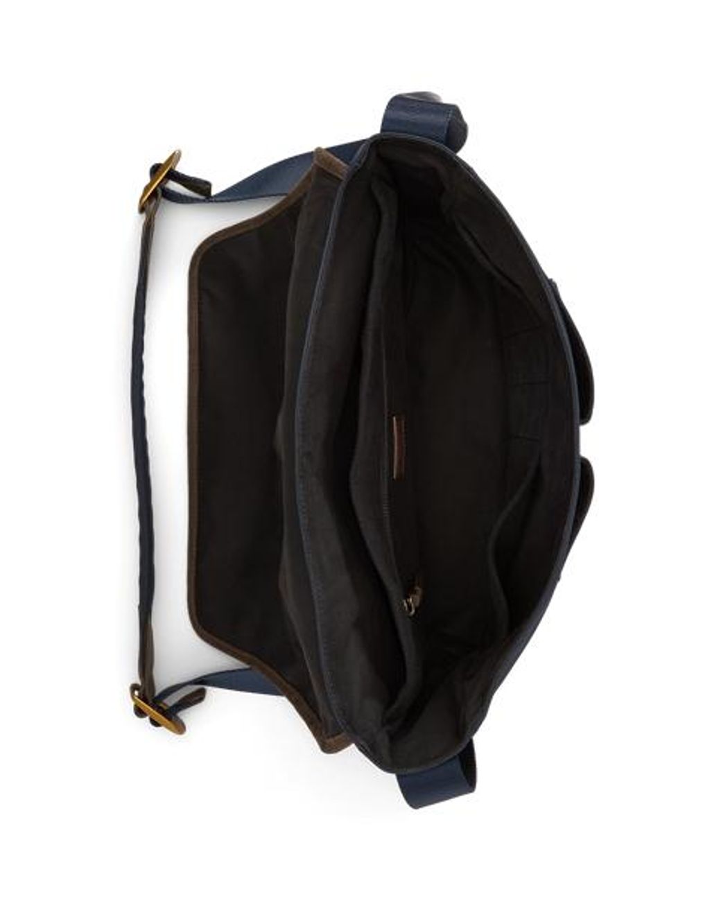 Polo Ralph Lauren Blue Suede-Trim Messenger Bag for men