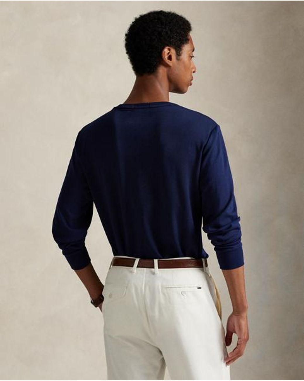 Polo Ralph Lauren Blue Custom Slim Fit Soft Cotton T-shirt for men