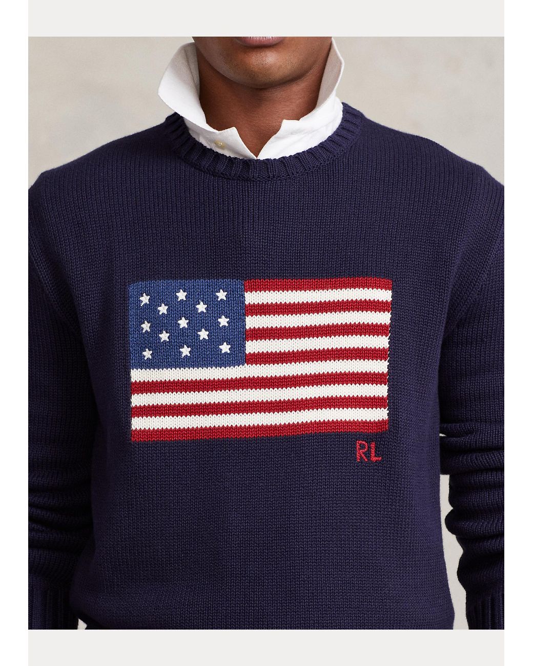 Polo Ralph Lauren Cotton Ralph Lauren The Iconic Flag Sweater in Navy  (Blue) for Men - Save 75% | Lyst UK