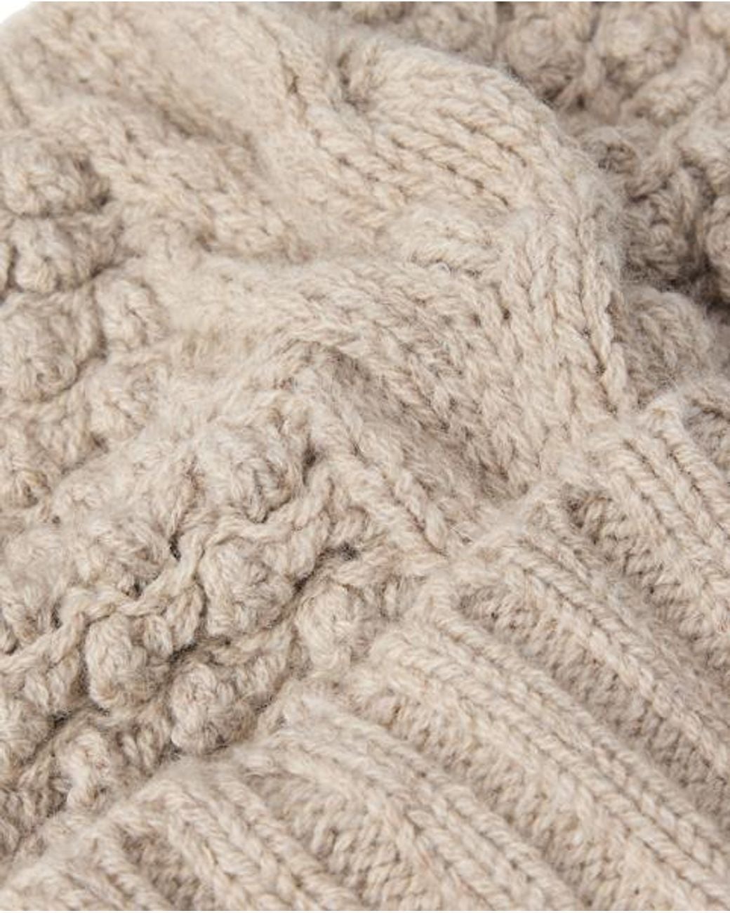 RRL Natural Cable-Knit Wool Watch Cap for men